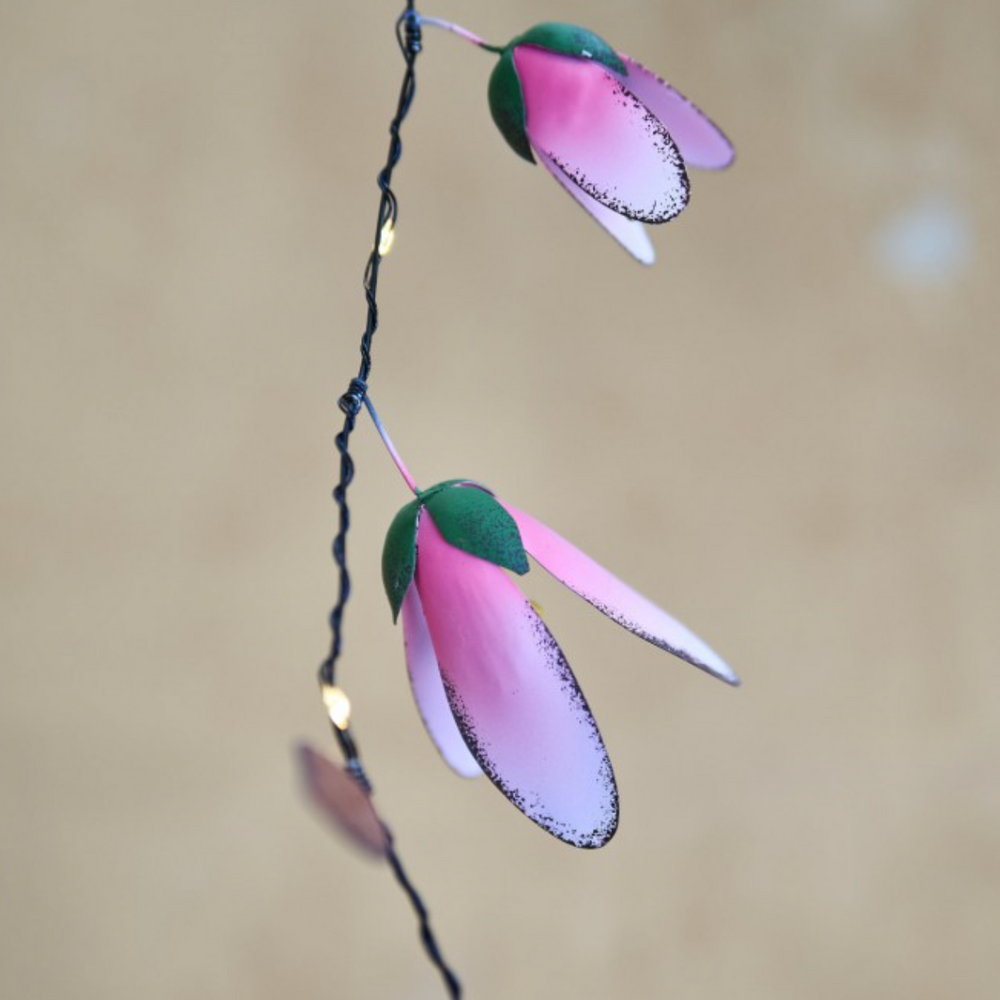 Handmade Metal LED Fairy Lights, Magnolia (Battery Operated)