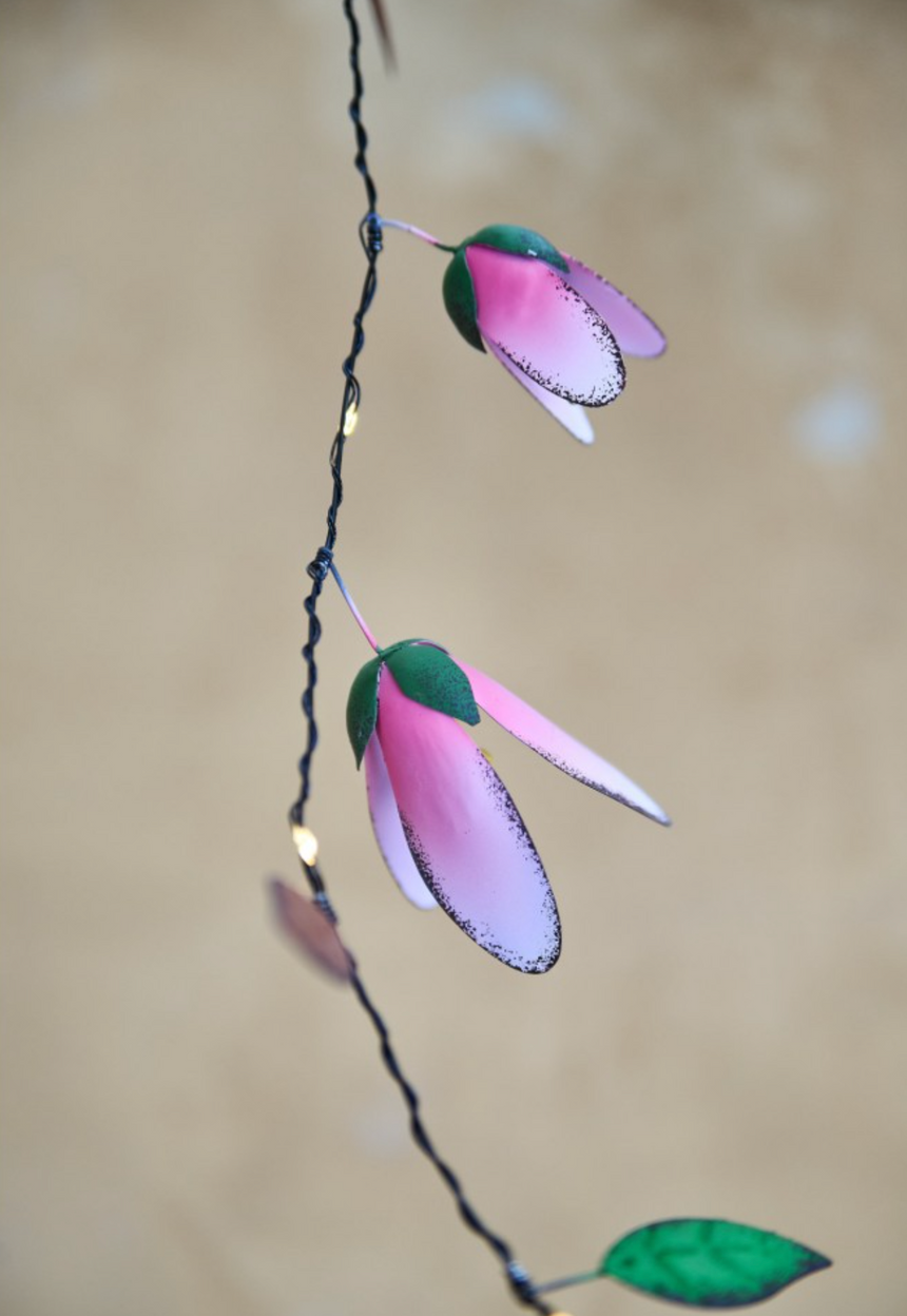 Handmade Metal LED Fairy Lights, Magnolia (Battery Operated)