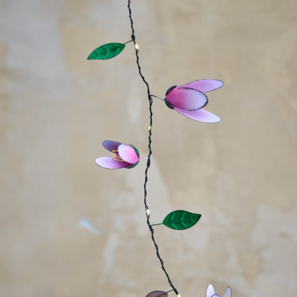 Handmade Metal LED Fairy Lights, Magnolia (Battery Operated)