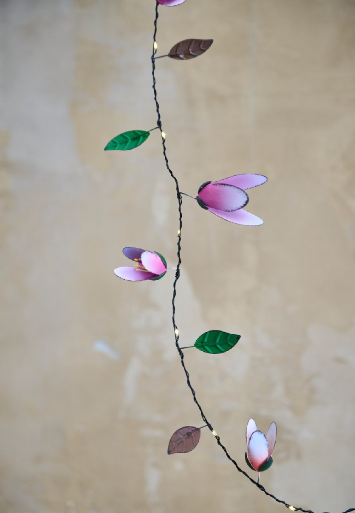 Handmade Metal LED Fairy Lights, Magnolia (Battery Operated)