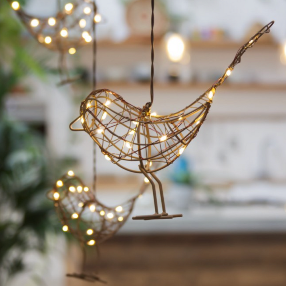 Hanging Robin  LED Fairy Light (Battery Powered)