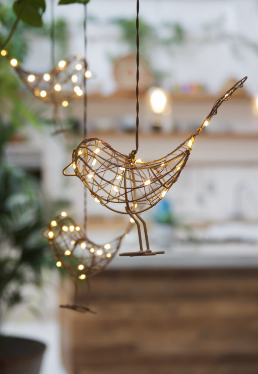 Hanging Robin  LED Fairy Light (Battery Powered)