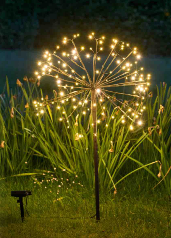 Solar Powered LED Dandelion Light, Dark Brown
