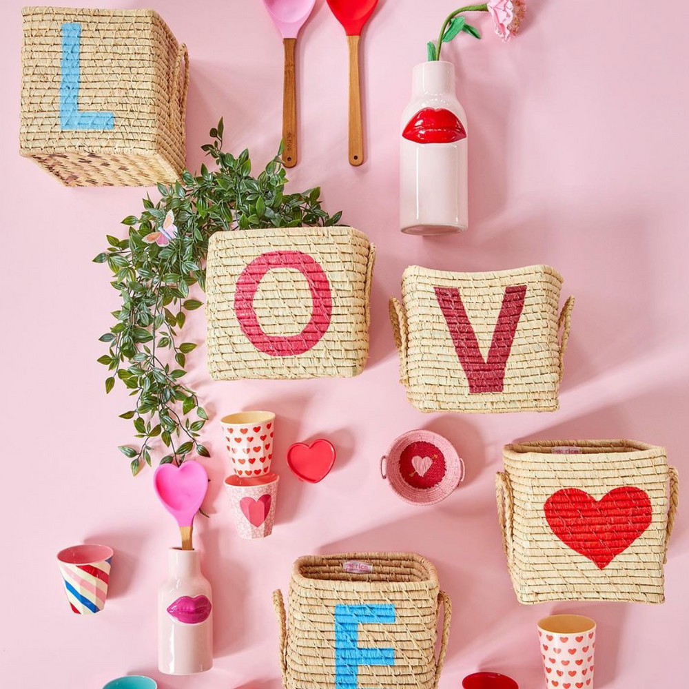 Rice Raffia Alphabets Basket