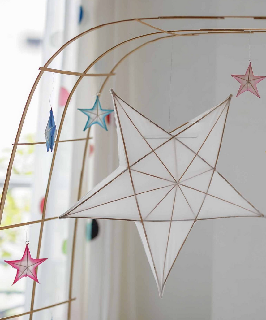 Petitpan Handmade Silk Star Light Pendant