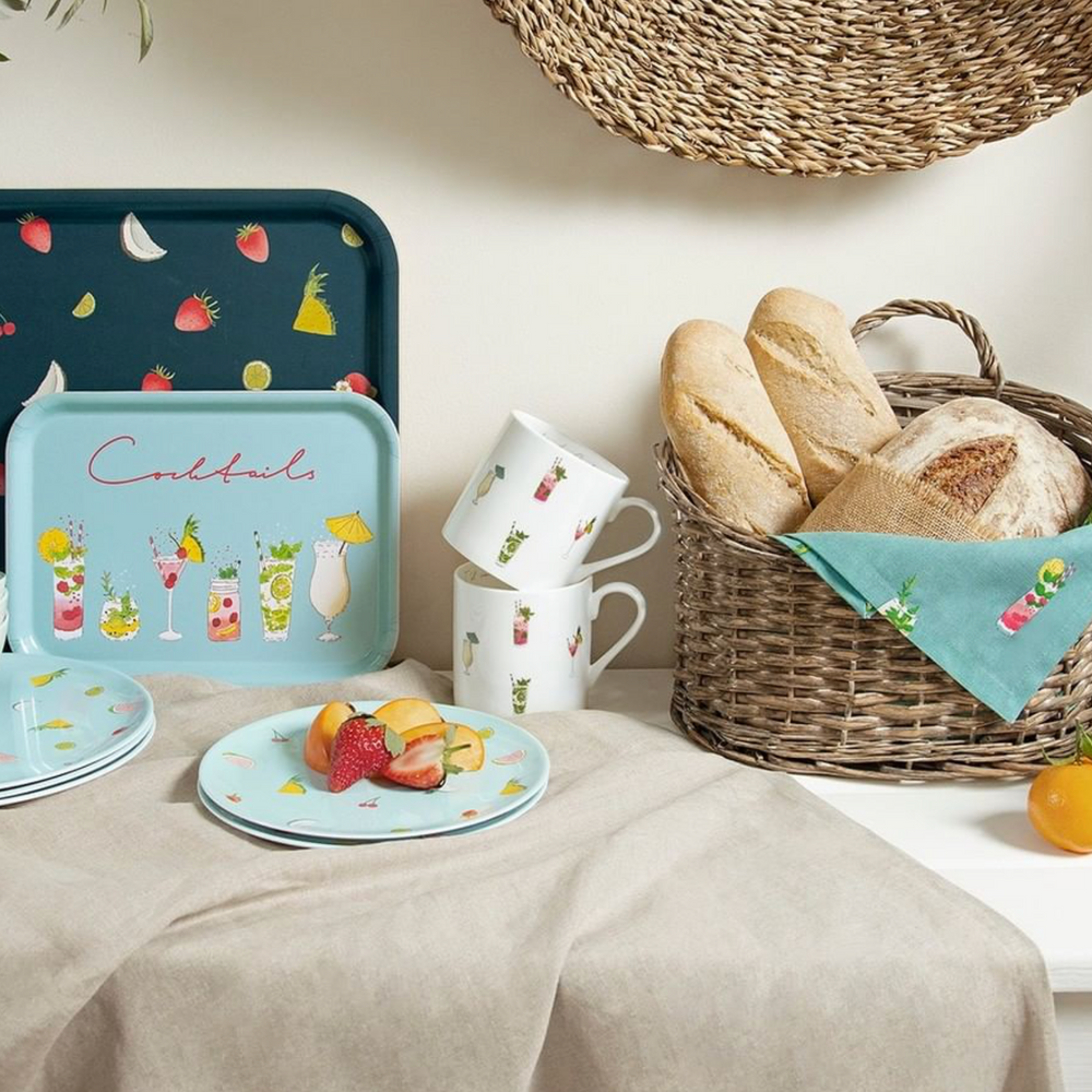 Sophie Allport Melamine Dinner plate, Cocktails