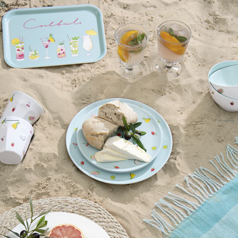 Sophie Allport Melamine Dinner plate, Cocktails