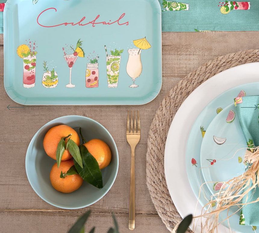 Sophie Allport Melamine Side plate, Cocktails