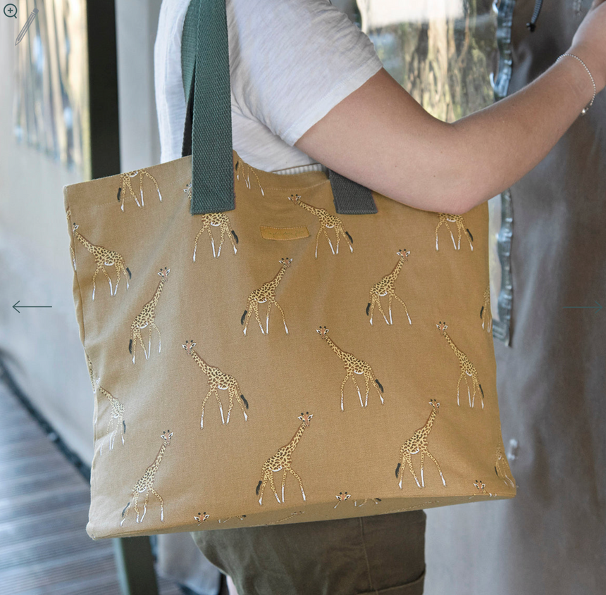 Sophie Allport canvas Everyday Tote Bag, Giraffe