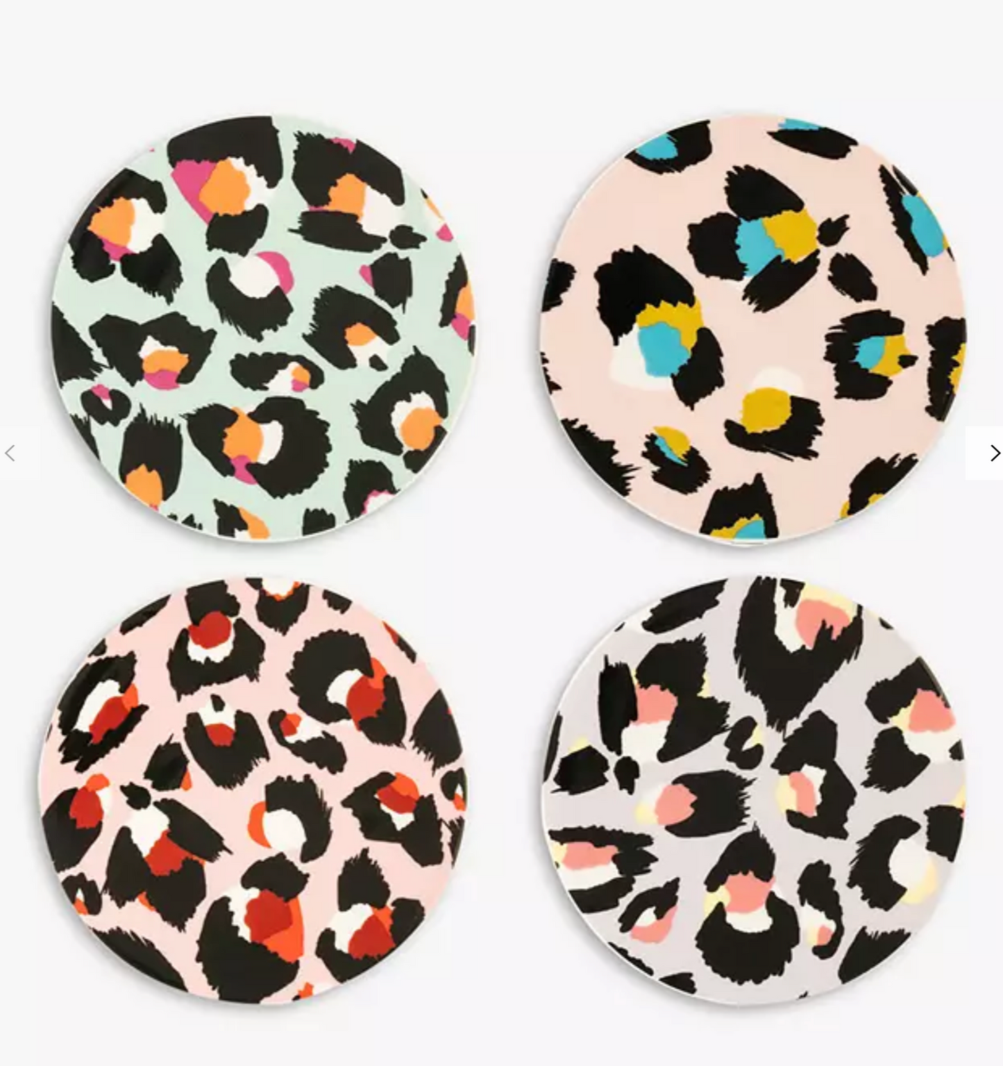 Eleanor Bowmer Ceramic Coasters, Leopard ( Set Of 4 )