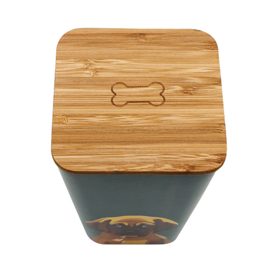 Emily Brooks Bamboo Dog Food Storage Pot