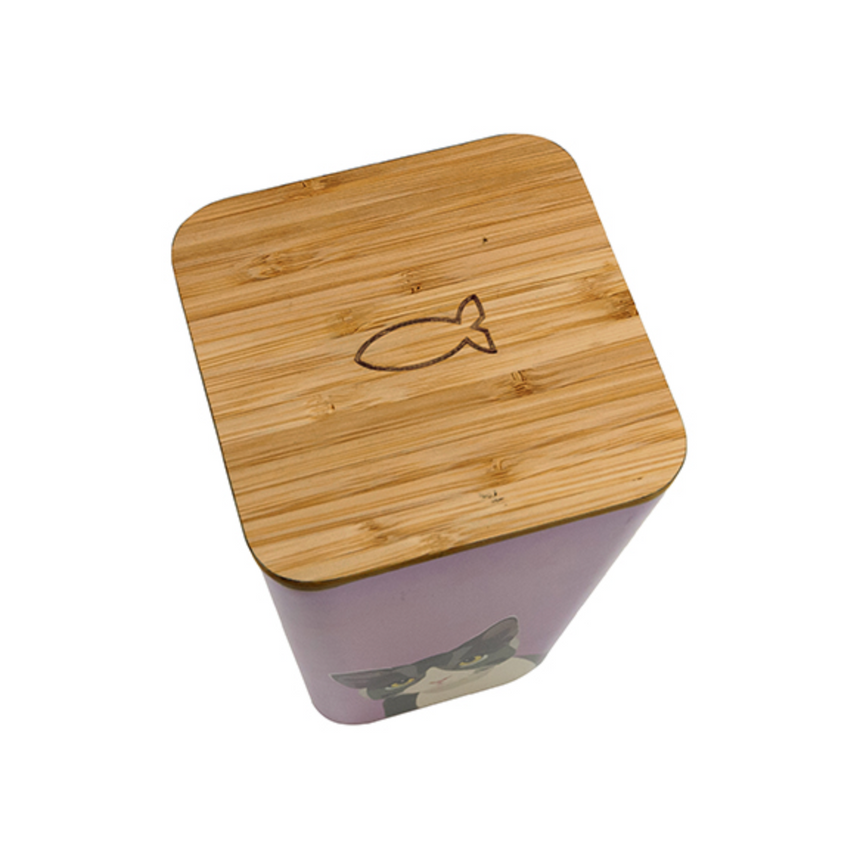 Emily Brooks Bamboo Cat Food Storage Pot