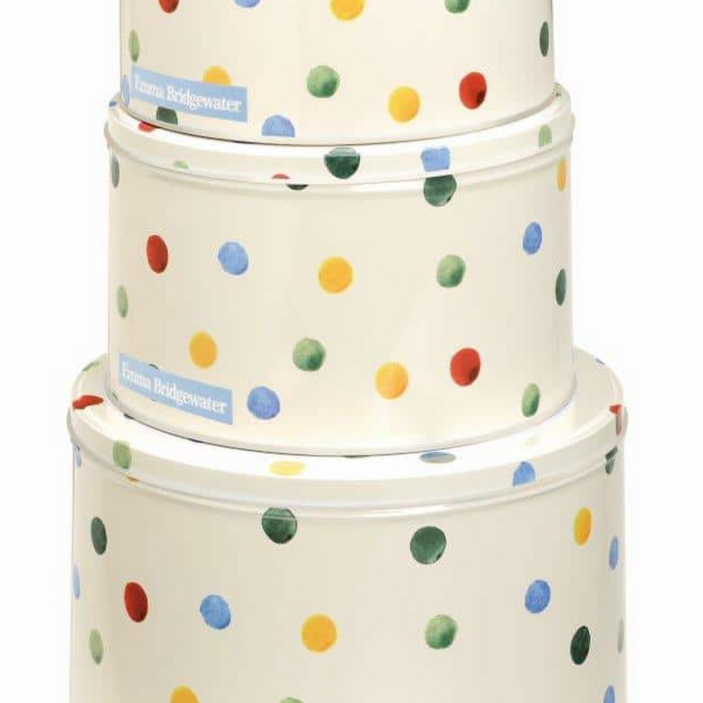 Emma Bridgewater Round Cake Tins, Polka Dots (Set Of 3)