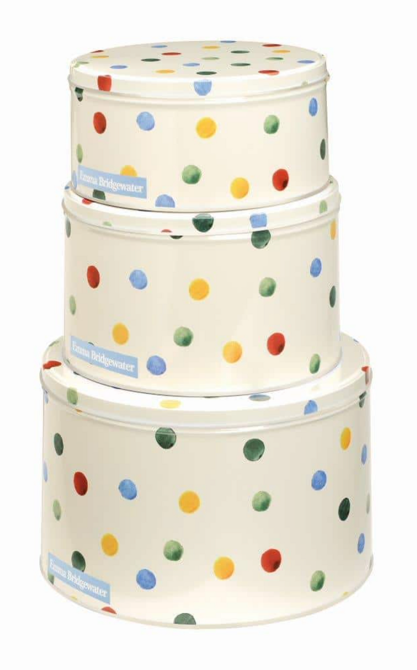 Emma Bridgewater Round Cake Tins, Polka Dots (Set Of 3)