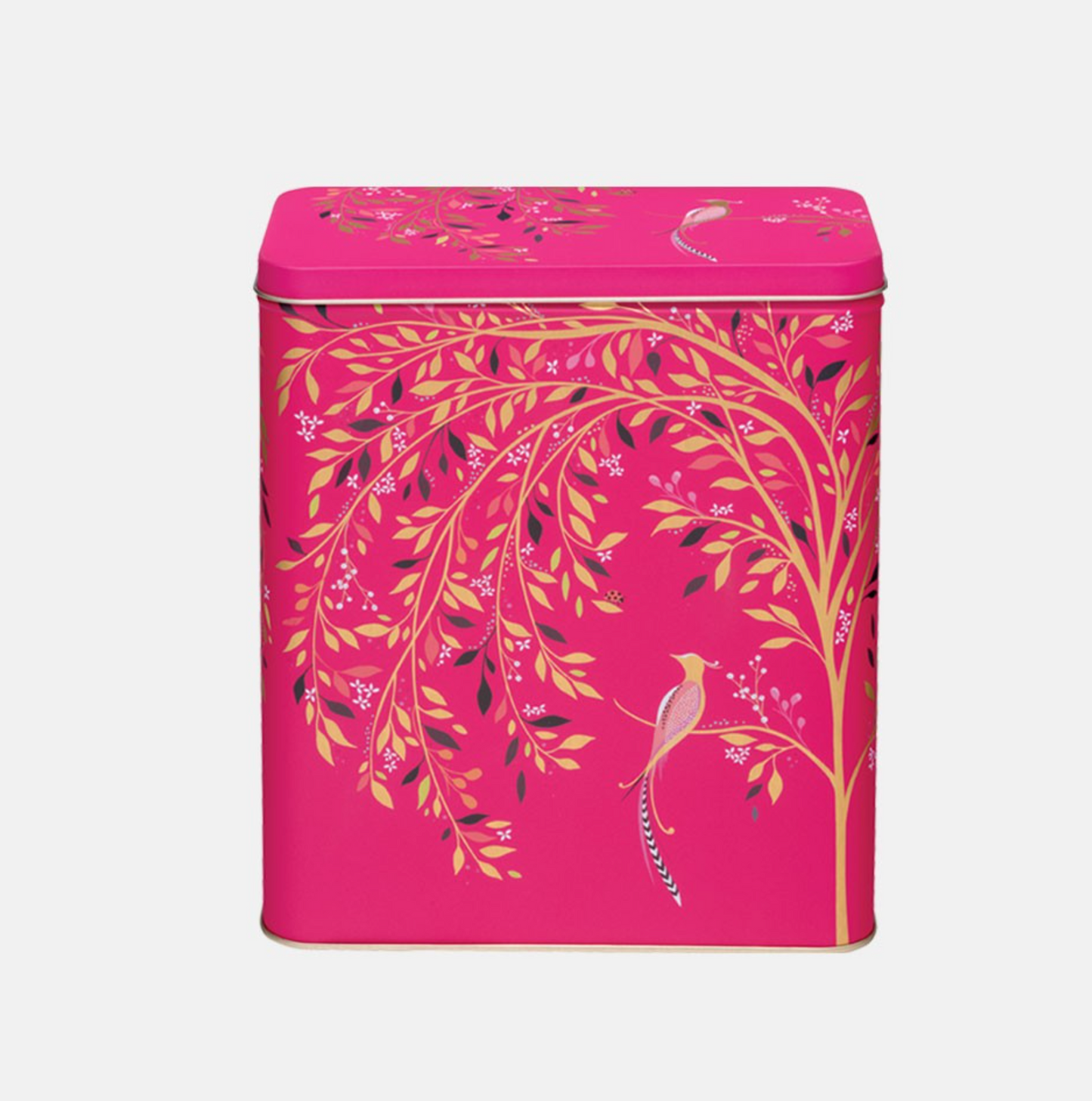 Sara Miller Larder Storage Tin, Pink Birds