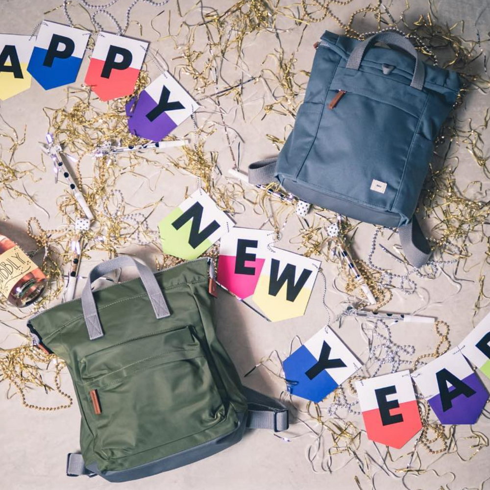 Roka London Finchley Sustainable Canvas Rucksack, Airforce