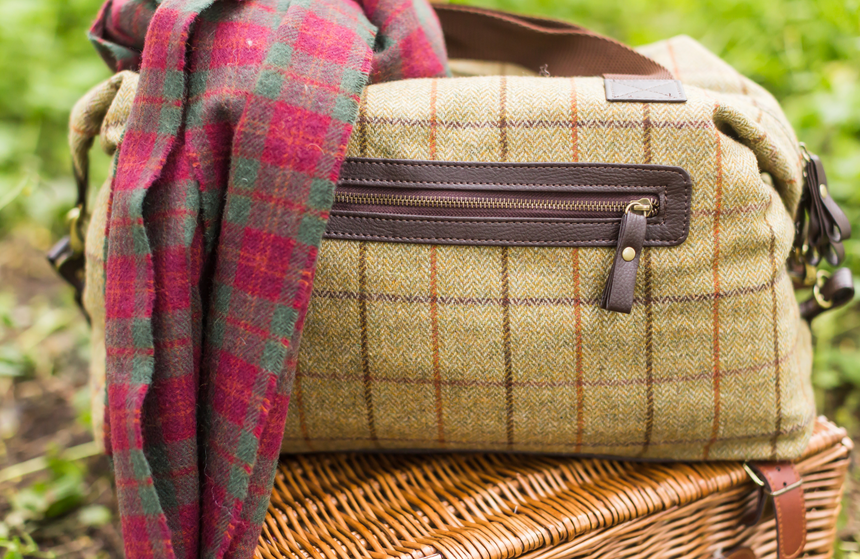 TweedMill Tweed Weekender Bag, Light Green