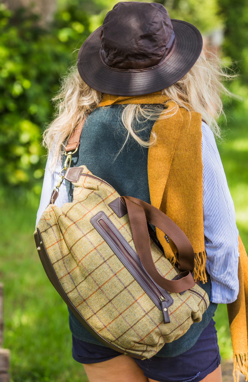 TweedMill Tweed Weekender Bag, Light Green