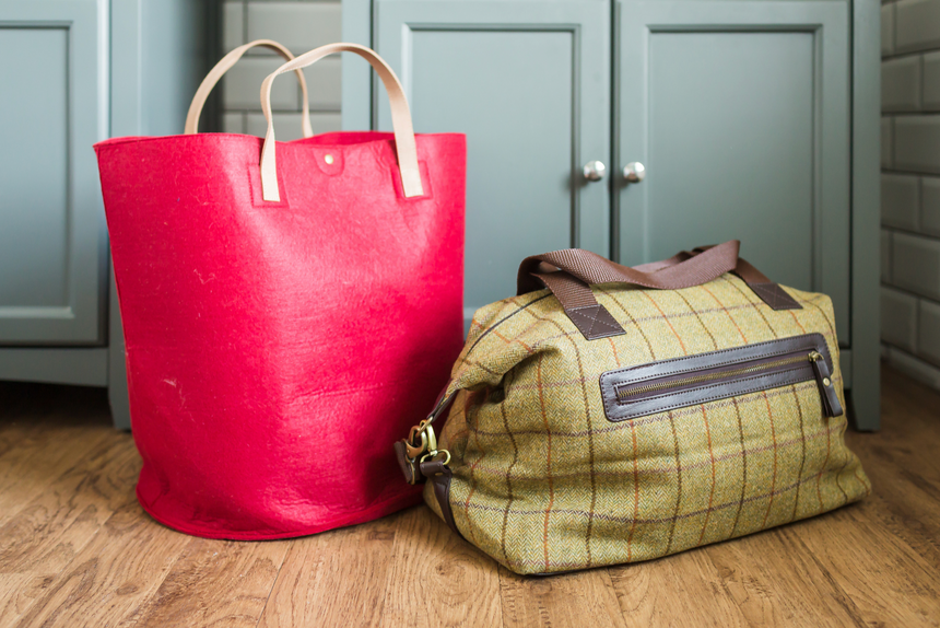 TweedMill Tweed Weekender Bag, Light Green