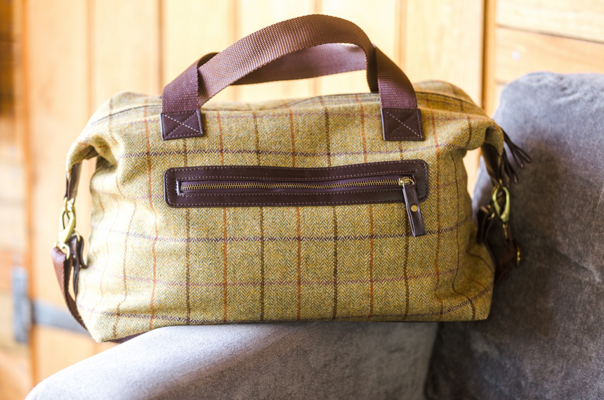 TweedMill Tweed Weekender Bag, Light Green