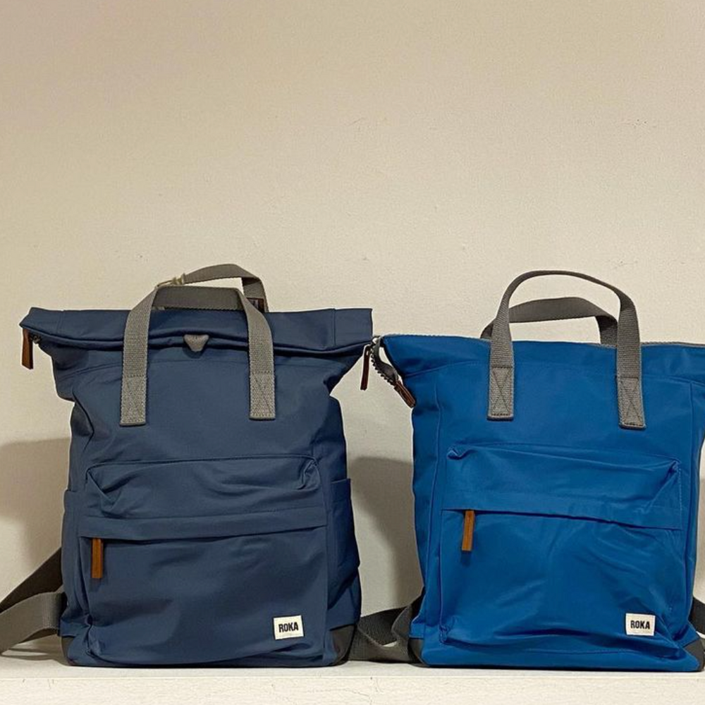 Roka London Canfield B Sustainable Nylon Rucksack, Midnight