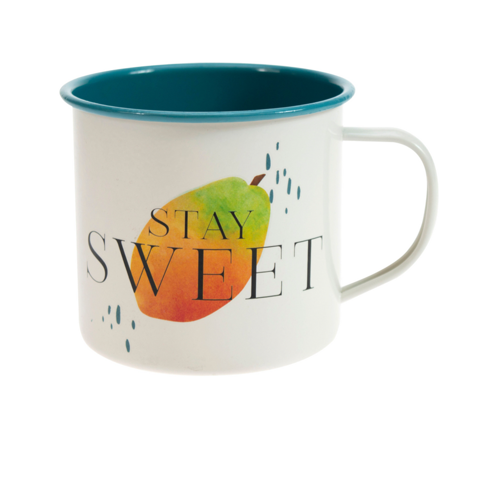 Papaya Bliss Steel Picnic Mug, Stay Sweet