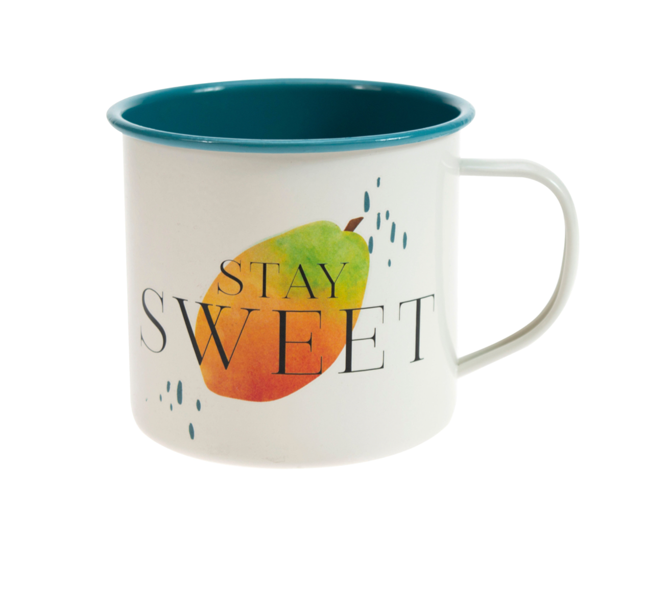 Papaya Bliss Steel Picnic Mug, Stay Sweet