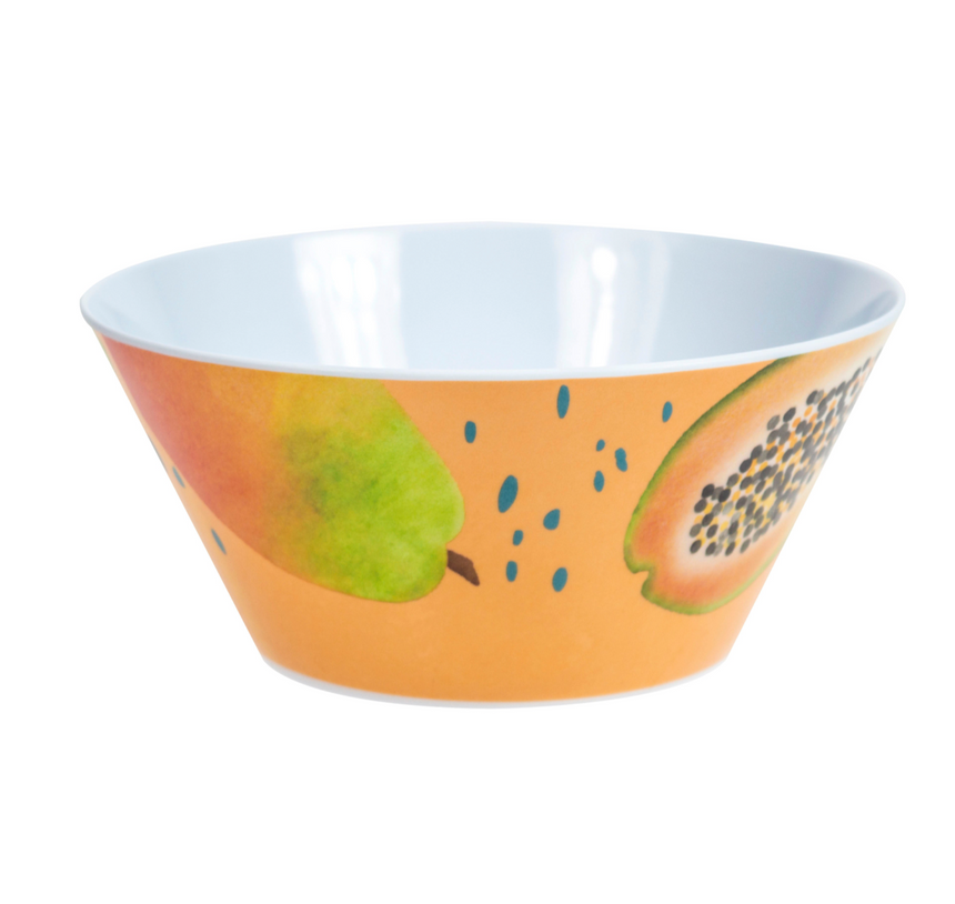 Papaya Bliss Melamine Picnic Bowl