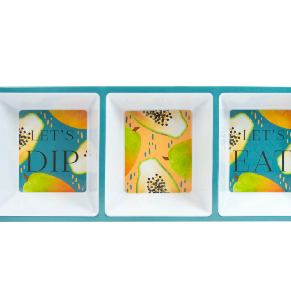 Papaya Bliss Melamine  Rectangular Dip Serving Dish