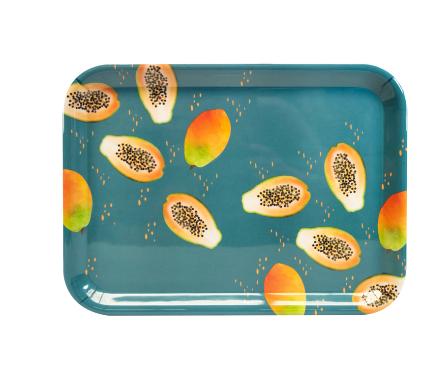 Papaya Bliss Melamine Serving Tray