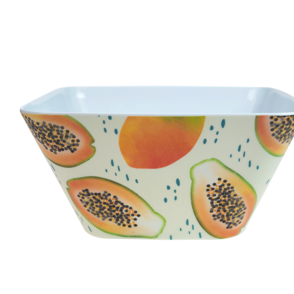 Papaya Bliss Melamine Large Serving Bowl
