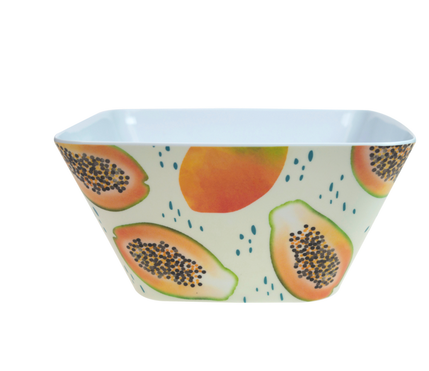 Papaya Bliss Melamine Large Serving Bowl