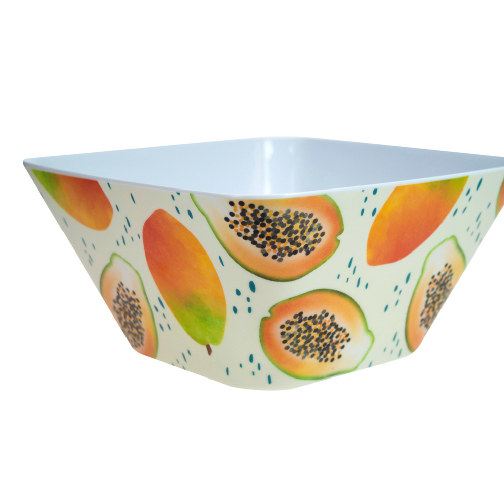Papaya Bliss Melamine Large Serving Bowl