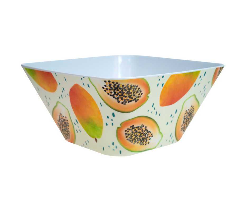 Papaya Bliss Melamine Large Serving Bowl