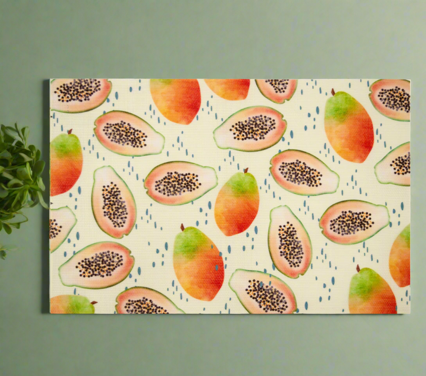 Papaya Bliss Vinyl Placemats ( Set Of 2 )