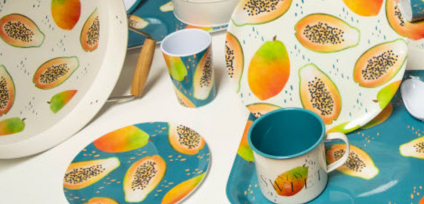 Papaya Bliss Melamine Picnic Beaker