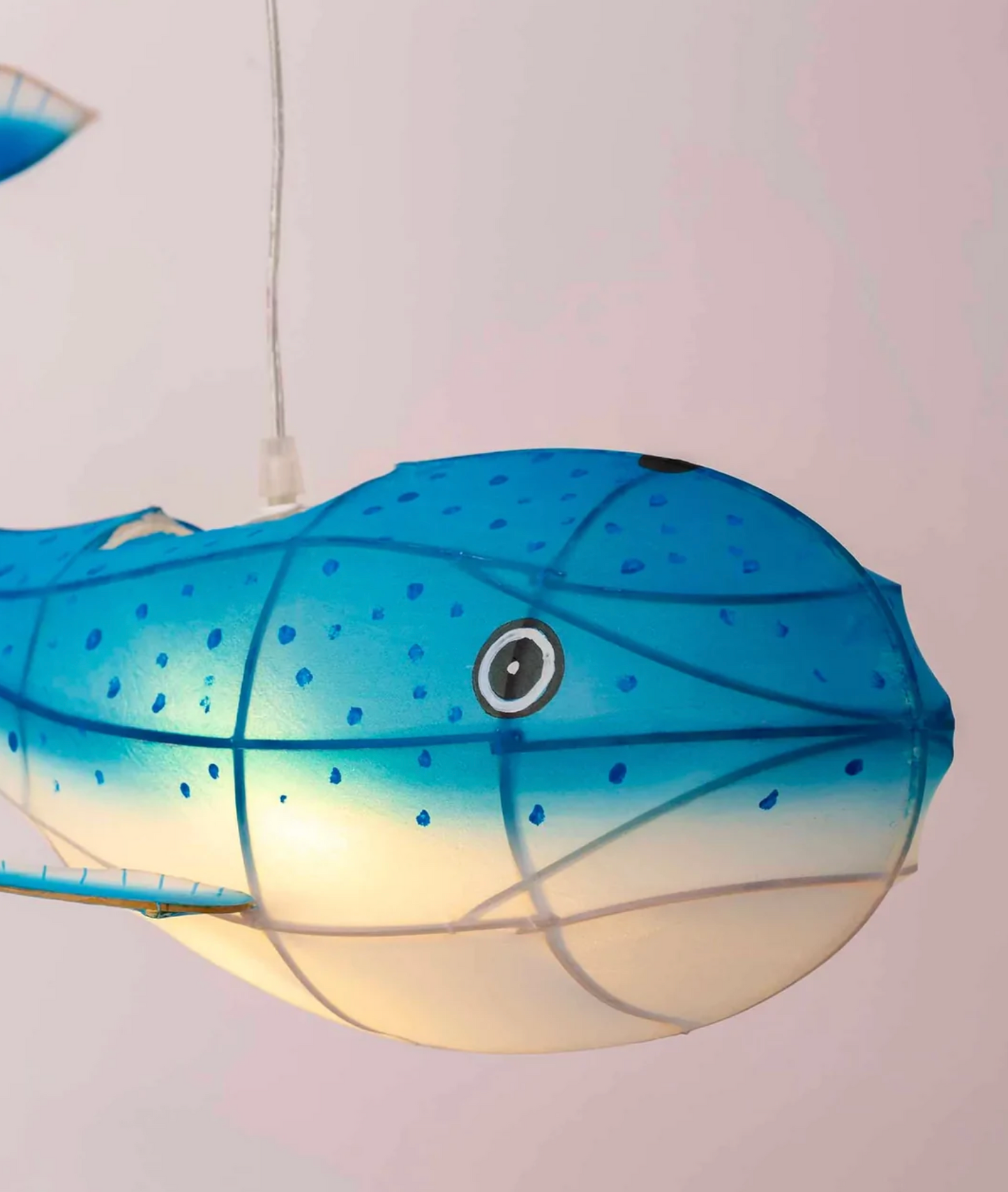 Petitpan Handmade Silk Light Pendant, Whale