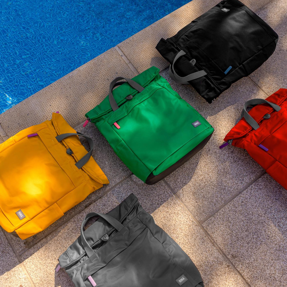 Roka London Canfield B Sustainable Nylon Rucksack, Graphite