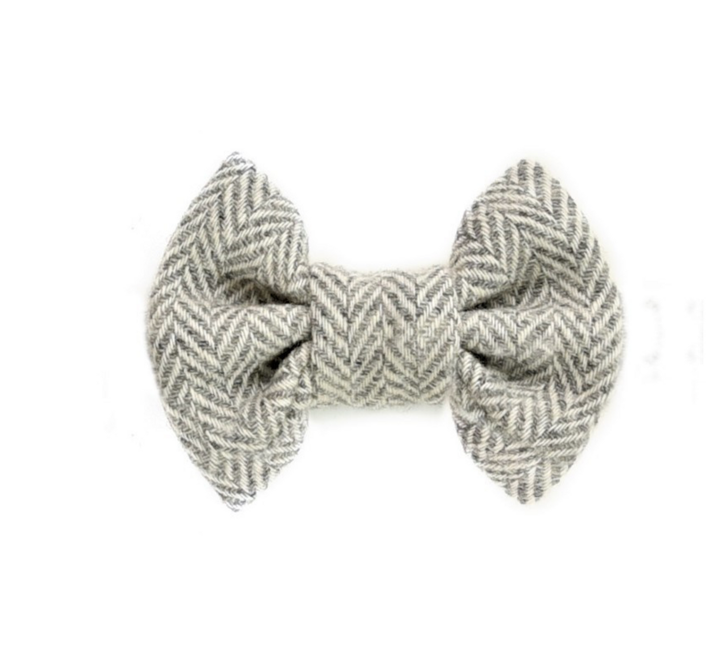 Tweedmill Rolled Tweed Dog Bow Tie, Silver Grey