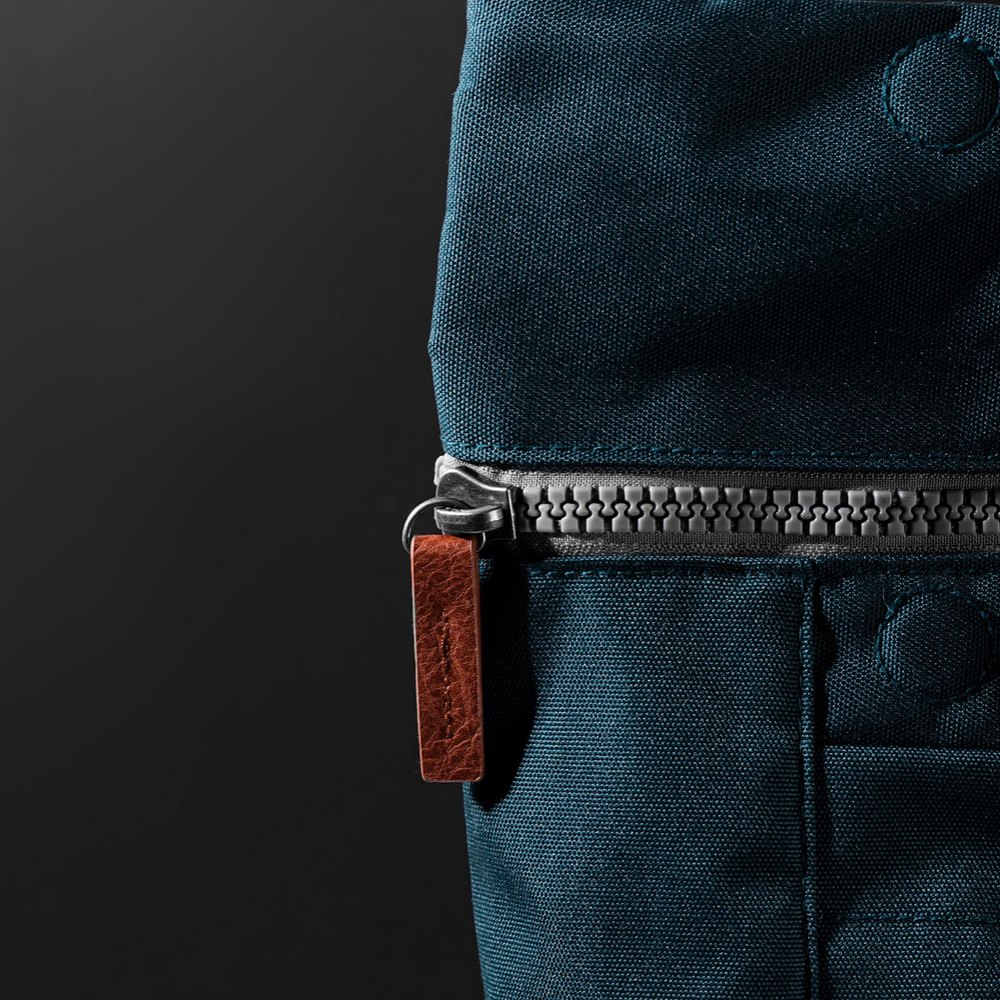 Roka London Finchley Sustainable Canvas Rucksack, Teal