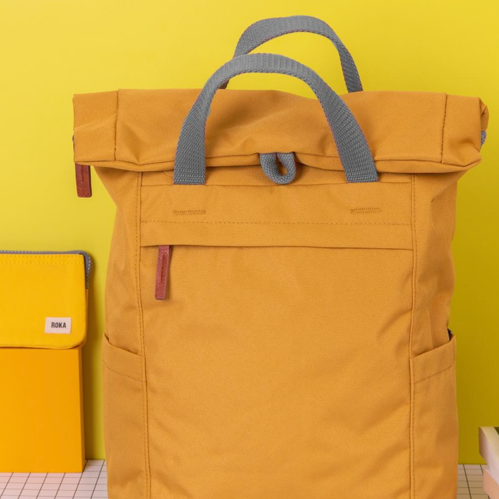 Roka London Finchley Sustainable Canvas Rucksack, Flax