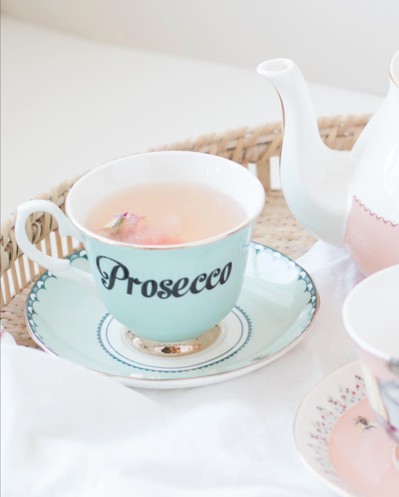 Yvonne Ellen Tea Cup & Saucer, Prosecco
