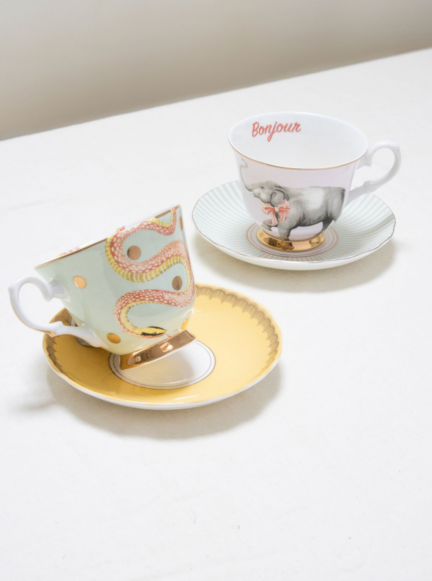 Yvonne Ellen Tea Cup & Saucer, Elephant