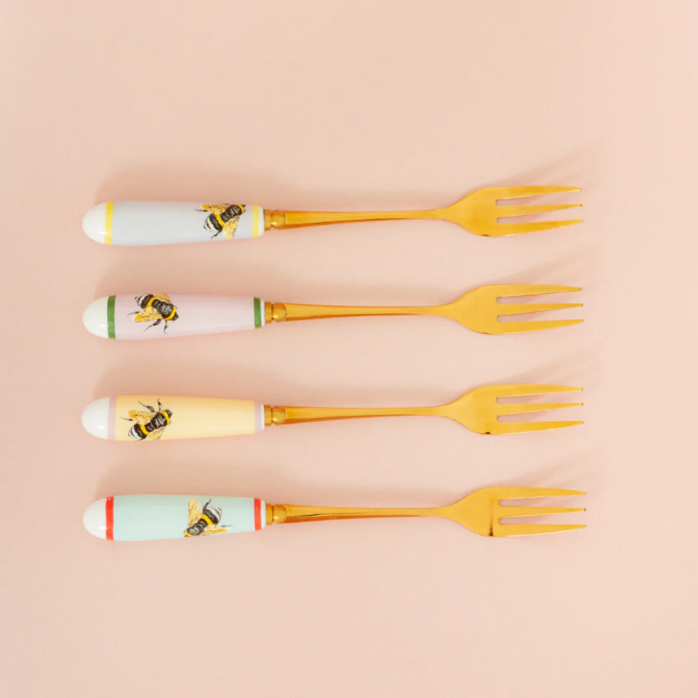Yvonne Ellen Cake Fork Set, Bee