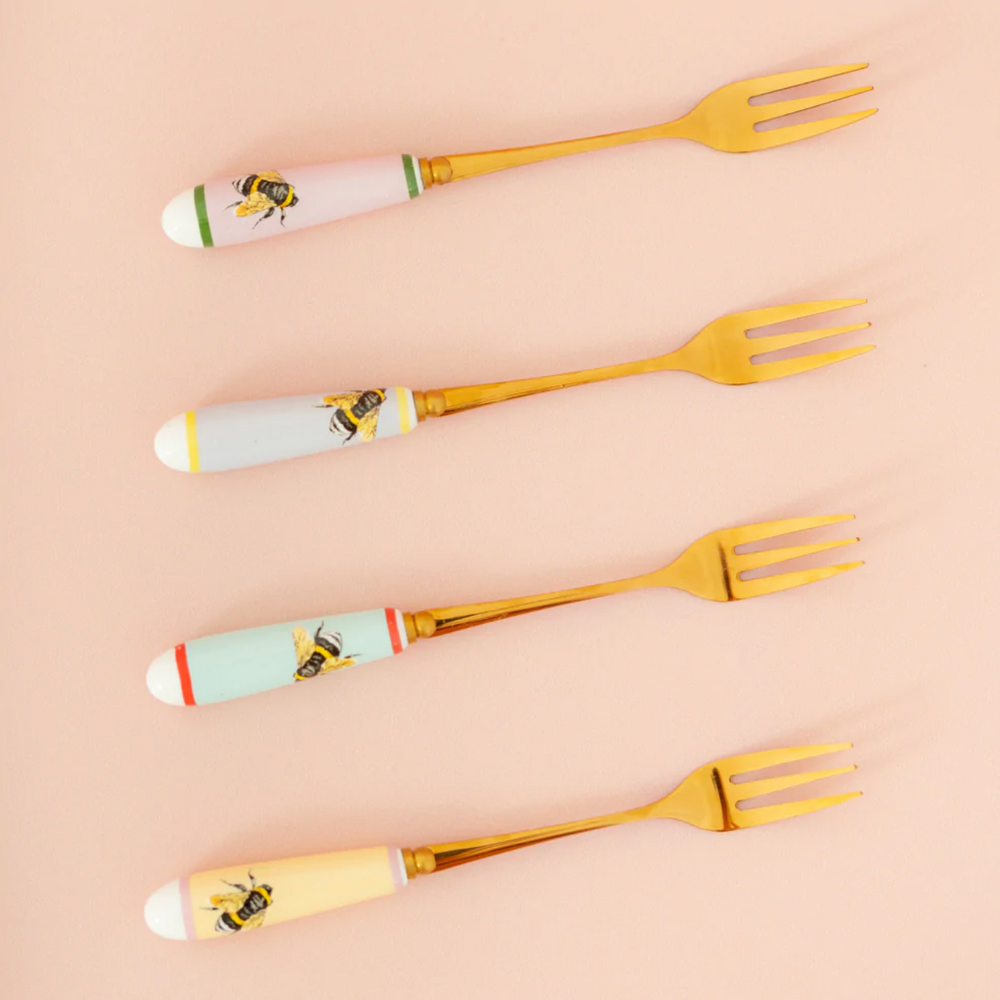 Yvonne Ellen Cake Fork Set, Bee