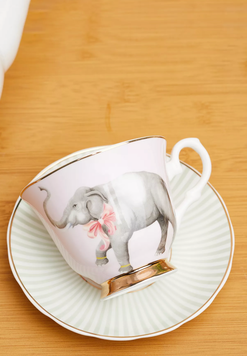 Yvonne Ellen Tea Cup & Saucer, Elephant