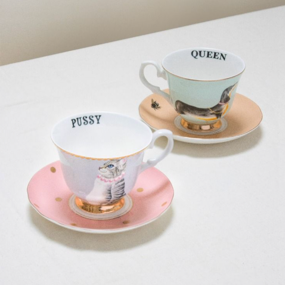 Yvonne Ellen Tea Cup & Saucer, Doggie