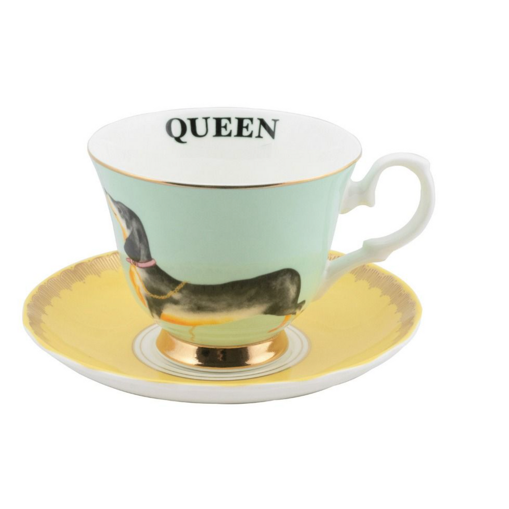 Yvonne Ellen Tea Cup & Saucer, Doggie