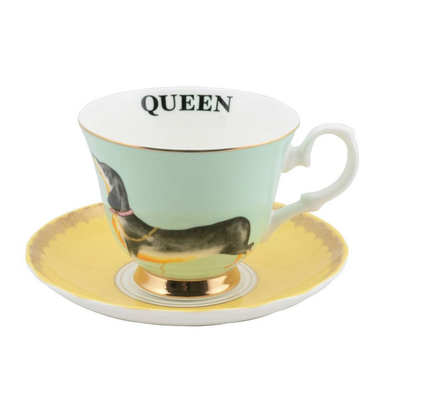 Yvonne Ellen Tea Cup & Saucer, Doggie