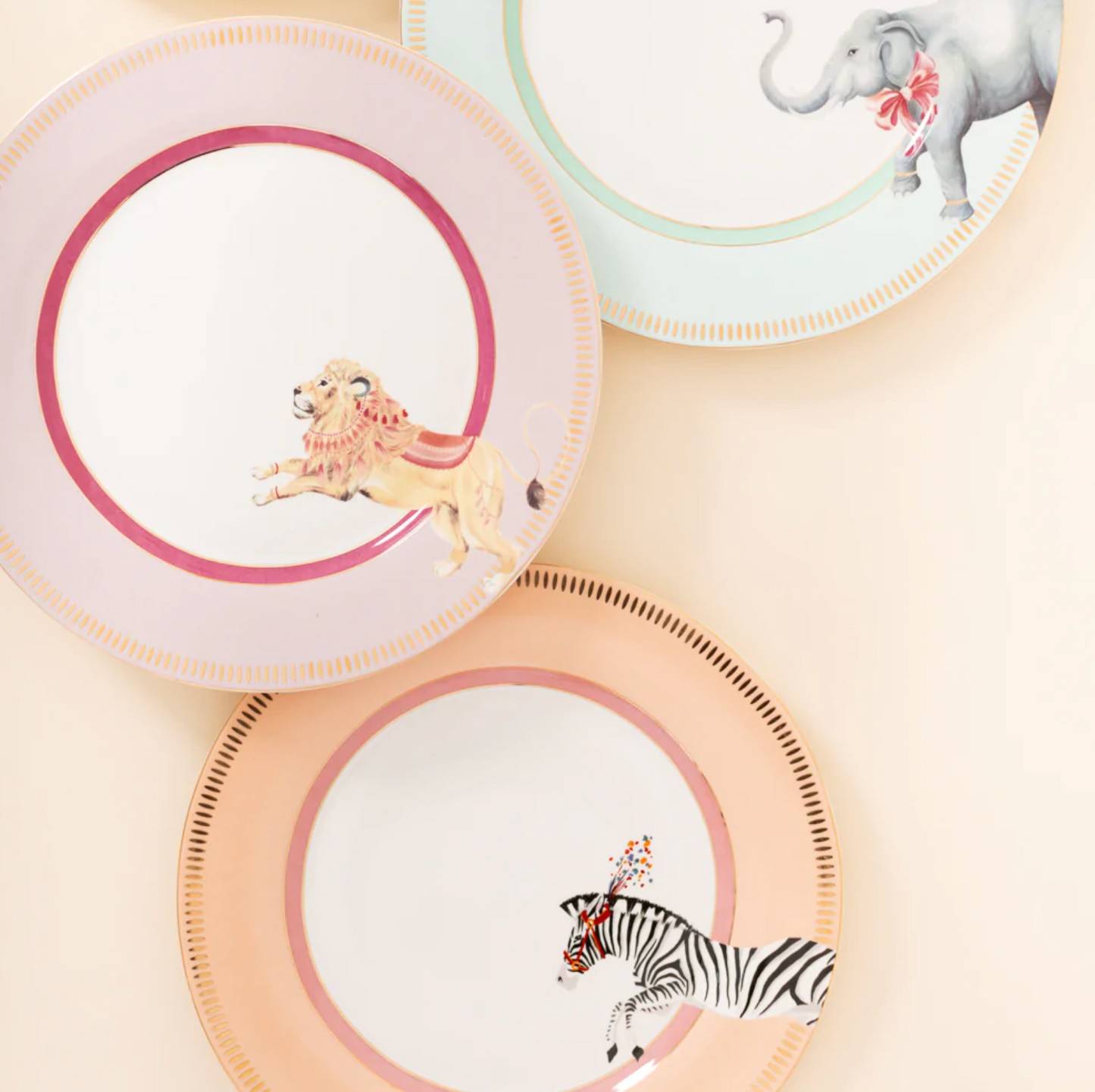 Yvonne Ellen Animal Dinner Plates,Set Of 4